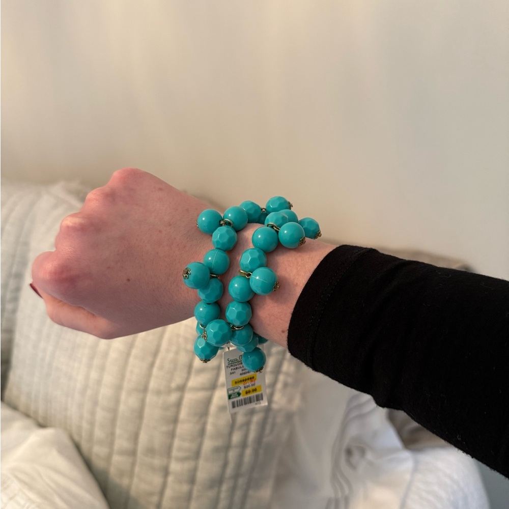 Turquoise Beaded Stretch Bracelet Set – NWT - Picture 5 of 6